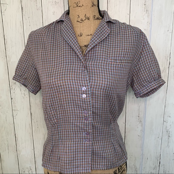GAP Tops - Vintage 1970s Gap Plaid Top Medium